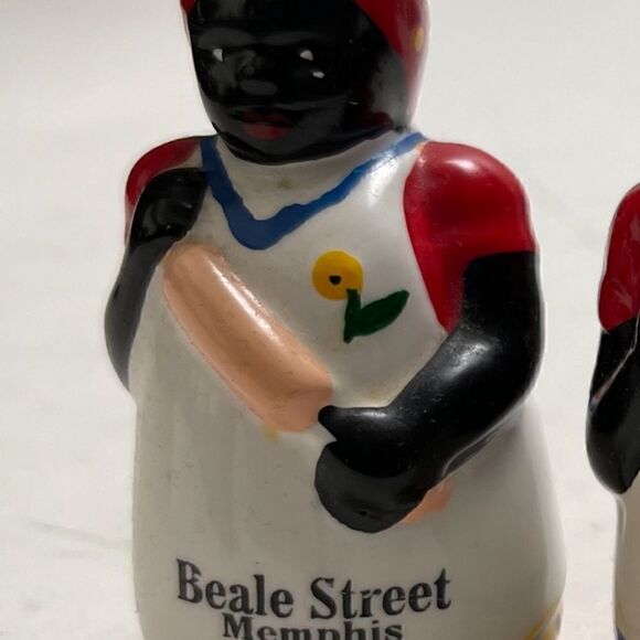 Bahama Mama Lady In The Red Dress 2 Toothpick Holders and One Salt Shaker - Picture 3 of 9